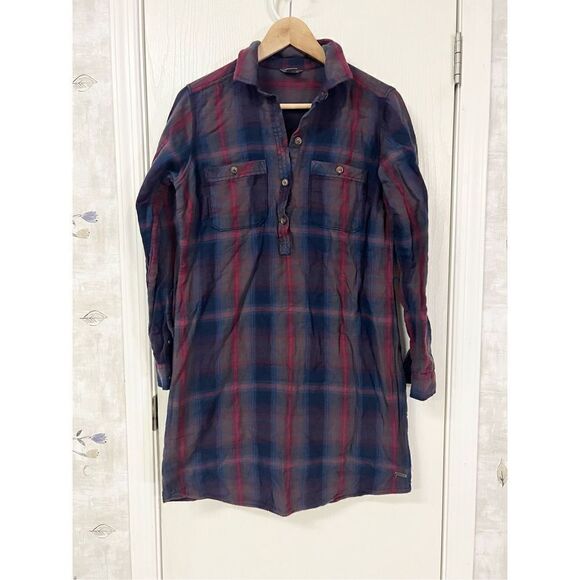 Eddie Bauer Flannel Shirt Dress - Picture 1 of 4